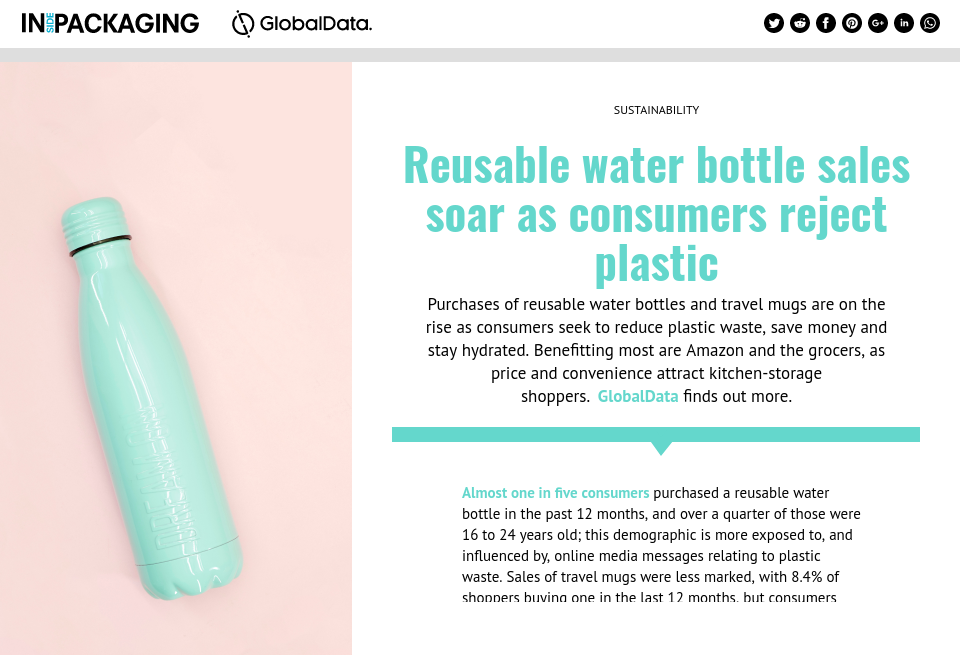Sale of plastic sale water bottles