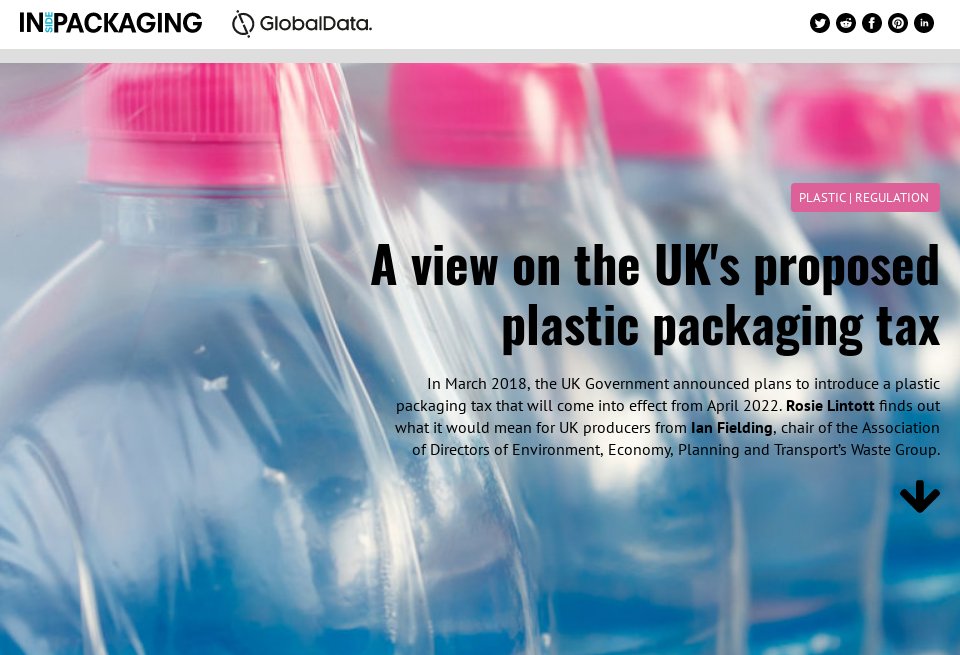 A view on the UK's proposed plastic packaging tax Inside Packaging