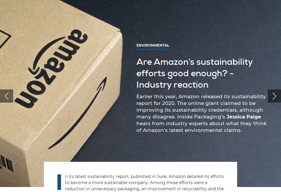 Are Amazon’s Sustainability Efforts Good Enough? - Industry Reaction ...